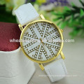 Lady gift hot sale pu leather analog digital wrist watch